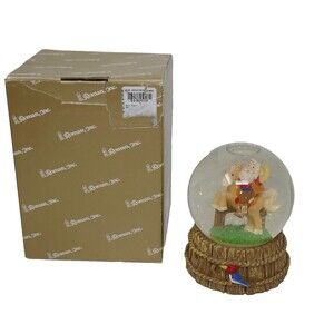 Roman Inc Musical Glitterdome Santa Cowboy 5" Snow Globe Happy Trails RARE